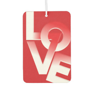 Cute Love Typography Valentine's Day Car Air Freshener