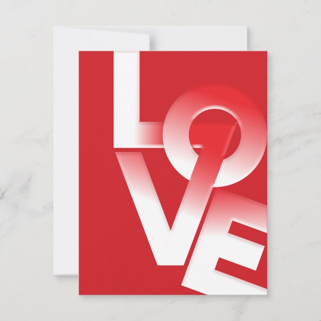 Cute Love Typography Valentine's Day Holiday Card (Front)