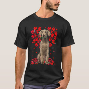 Cute Love Weimaraner Dog Valentine Pet Dog Lover T-Shirt