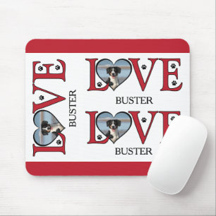 Cute Love Words with Dogs Photo Mouse Mat