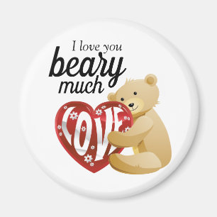 Cute Love You Beary Much Magnet