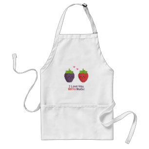 Cute Love You Berry Much Pun Humour Standard Apron