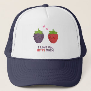 Cute Love You Berry Much Pun Humour Trucker Hat
