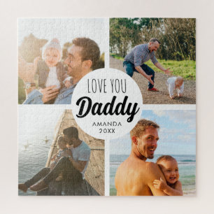 Cute Love You 'Daddy' Custom Photo Collage  Jigsaw Puzzle
