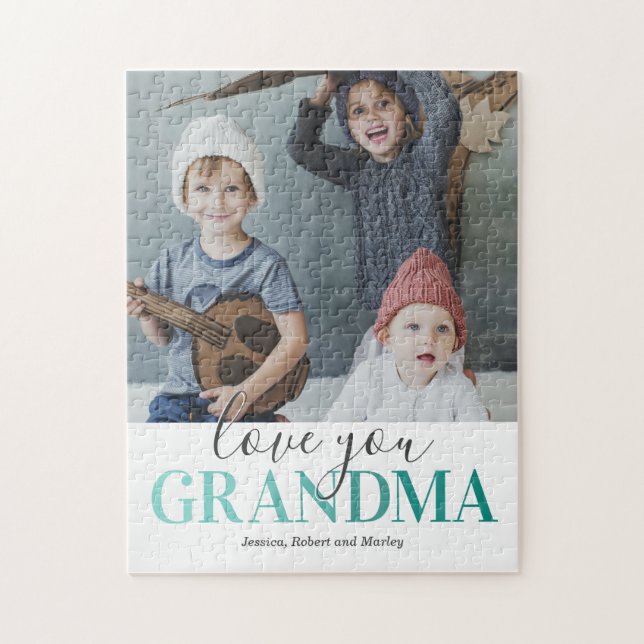 Cute Love You Grandma Photo Jigsaw Puzzle (Vertical)
