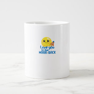 Cute Love You To The Moon And Back Rocket Space Wh Large Coffee Mug
