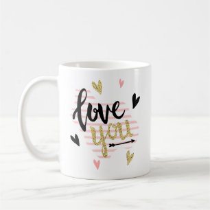 Cute love you valentine day gift for boyfriend coffee mug