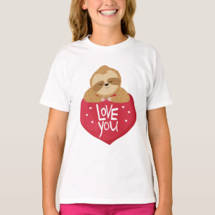 Cute Love You Valentine's Day Sloth T-Shirt