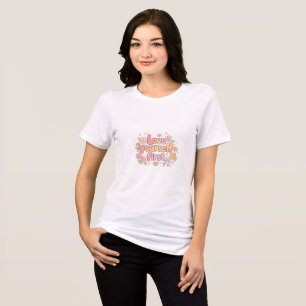 Cute Love Yourself Floral Quote Design Aesthetic Tri-Blend Shirt