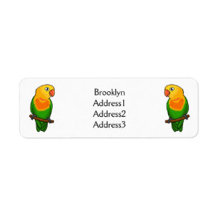 Cute lovebird cartoon parrot