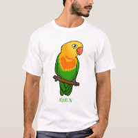 Cute lovebird cartoon parrot