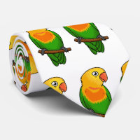 Cute lovebird cartoon parrot