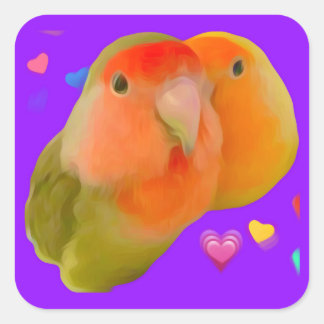 Cute lovebird stickers