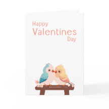 Cute lovebirds Valentine’s Day card