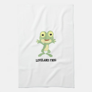 Cute Loveland Frog Tea Towel