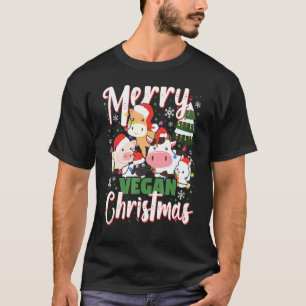 Cute & Lovely Animals Wishing You A Merry Vegan Ch T-Shirt