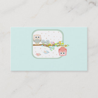 cute lovely fun zoo kindergarden business card