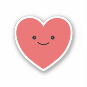 Cute Lovely Kawaii Smiling Red Heart