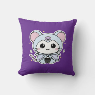 Cute lovely little mouse ready for Halloween  Cushion