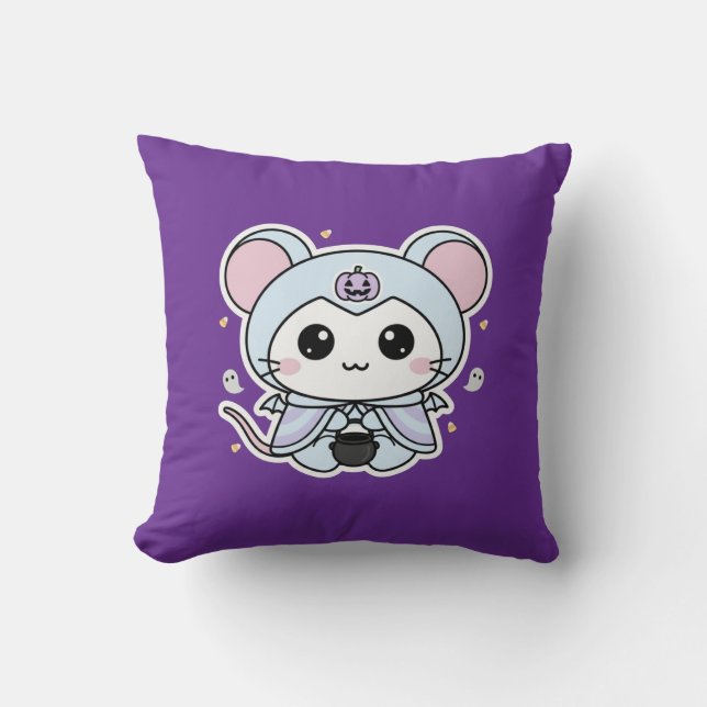 Cute lovely little mouse ready for Halloween  Cushion (Front)