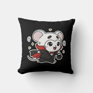 Cute lovely little mouse ready for Halloween  Cushion