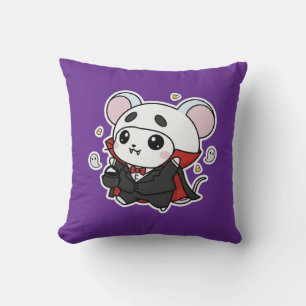 Cute lovely little mouse ready for Halloween  Cushion