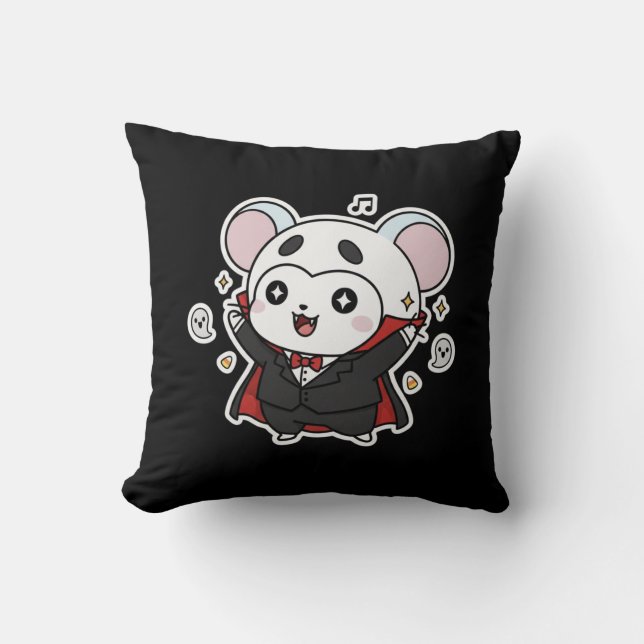 Cute lovely little mouse ready for Halloween  Cushion (Front)