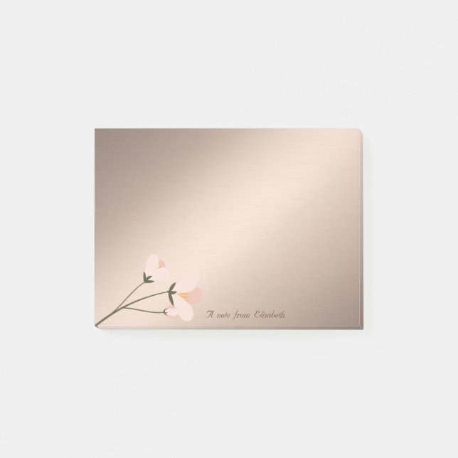 Cute Lovely  Stylish Elegant Flower Post-it Notes (Front)