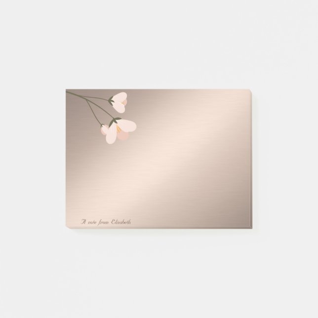 Cute Lovely  Stylish Elegant Flower Post-it Notes (Front)
