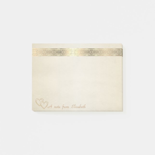 Cute Lovely  Stylish Elegant,Lace,Hearts Post-it Notes (Front)