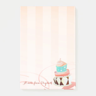 Cute Lovely Stylish Girly , Cake Post-it Notes