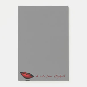 Cute Lovely Stylish Girly, Red Lips Post-it Notes