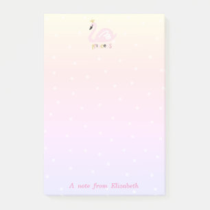 Cute Lovely Stylish Girly, Swan, Tiara,Dots Post-it Notes