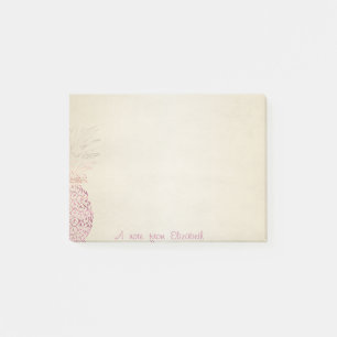 Cute Lovely  Stylish , Pink Pineapple Post-it Notes