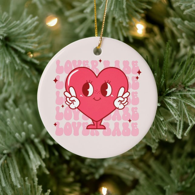 Cute Lover Babe Heart Ceramic Tree Decoration (Tree)