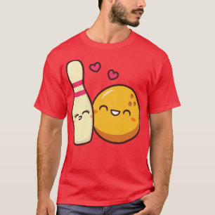 Cute Lovestruck Bowling Pin And Ball T-Shirt