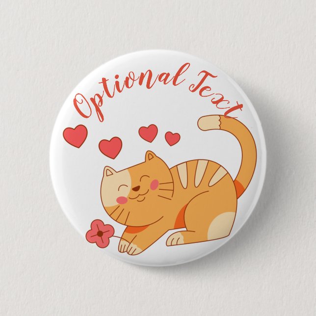 Cute Loving Orange Tabby Kitten   6 Cm Round Badge (Front)