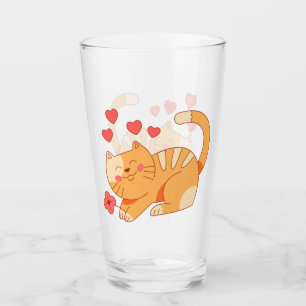 Cute Loving Orange Tabby Kitten Glass
