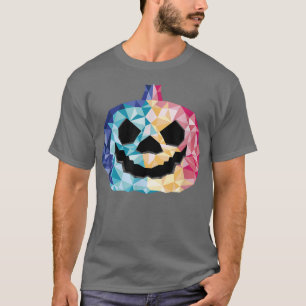 Cute Low Poly Jack O Lantern Colourful Halloween P T-Shirt