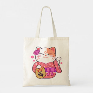 Cute Lucky Cat Tote Bag