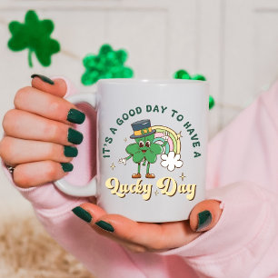 Cute Lucky Clover Retro Rainbow – St. Paddy’s Day Coffee Mug