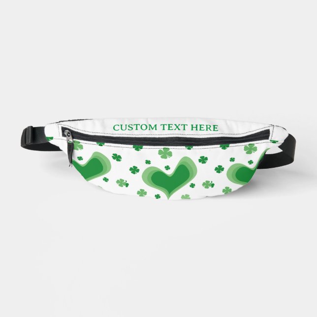 Cute lucky clover St Patrick's Day fanny pack bag (Front)