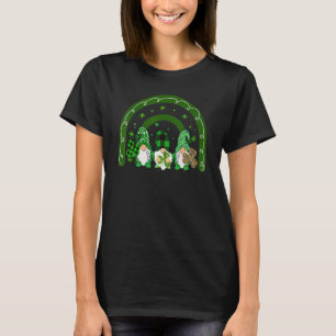 Cute Lucky Rainbow Gnome Happy St Patricks Day Fam T-Shirt
