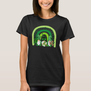 Cute Lucky Rainbow Gnome Happy St Patricks Day Fam T-Shirt