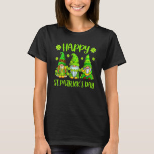 Cute Lucky Rainbow Gnome Happy St Patricks Day Fam T-Shirt