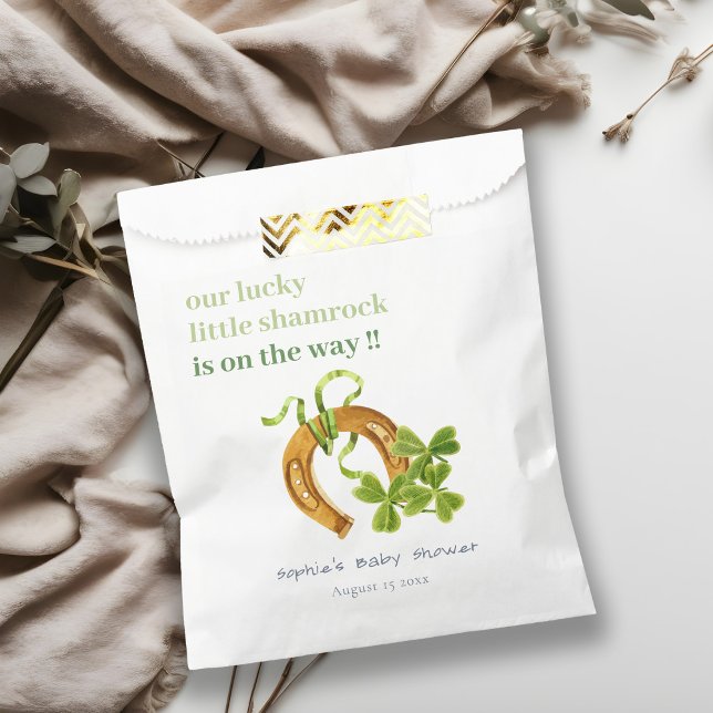 Cute Lucky Shamrock St Patrick's Day Baby Shower Favour Bags (Creator Uploaded)