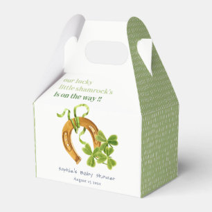 Cute Lucky Shamrock St Patrick's Day Baby Shower Favour Box