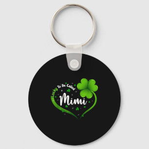 Cute lucky to be called mimi shamrock heart st key ring
