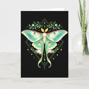 Cute luna moth beautiful butterfly insect lover card