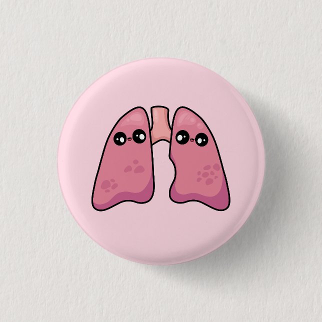 Cute Lungs - Human Biology 3 Cm Round Badge (Front)
